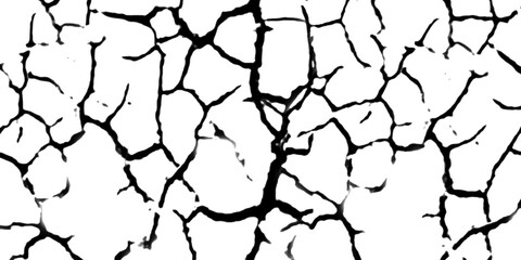 contrast cracked earth texture, black cracks on white surface, dry desert ground style, top-down view, organic jagged lines, abstract grunge pattern, seamless background

