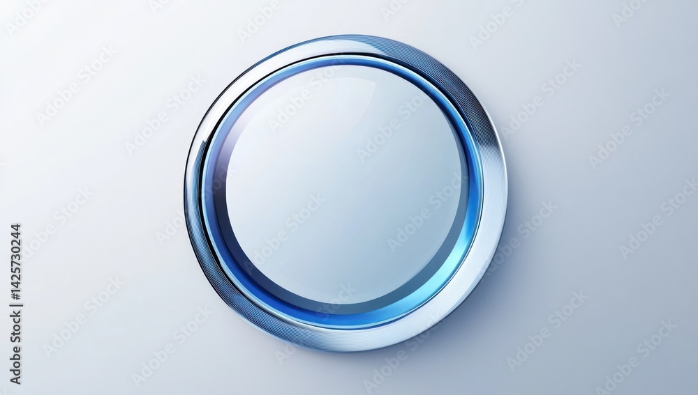 Poster blue circle shape with gradient effect on light background abstract design.