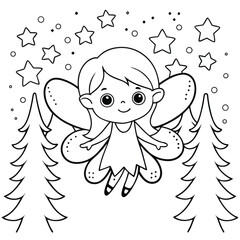 cute fairy coloring pages for kids