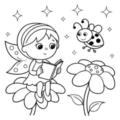 cute fairy coloring pages for kids