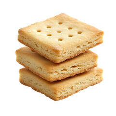 Delicious crackers stacked neatly with a crispy texture and golden-brown color ready for snacking or serving with toppings
