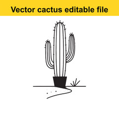 Cactus, Western Cactus vector 