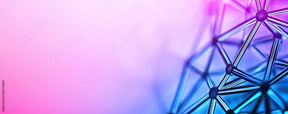 Poster lights of glowing fiber optic cables in futuristic network concept. abstract representation of techn