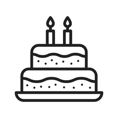 Cake icon vector image. Suitable for mobile apps, web apps and print media.