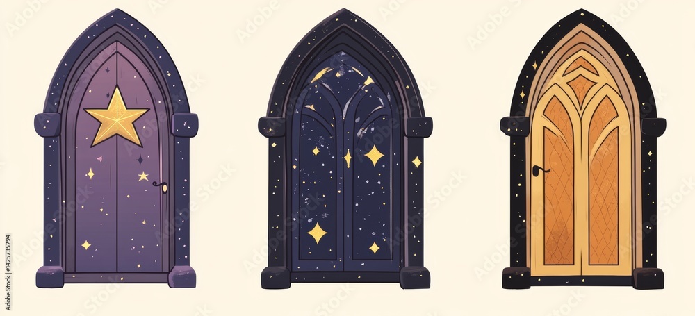 Poster a contemporary collection of design elements and illustrations in a minimalist linear style, featuri
