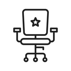 Chair icon vector image. Suitable for mobile apps, web apps and print media.