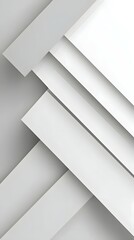 Minimalist Paper Layers Background, White and Gray Geometric Elements Overlap