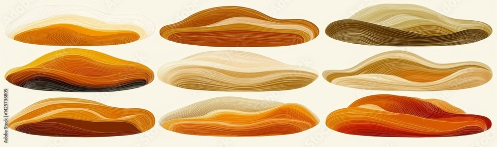 Poster linear frames and borders comprise a modern set of abstract design elements suitable for decoration 