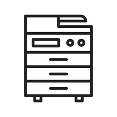 Copy Machine icon vector image. Suitable for mobile apps, web apps and print media.