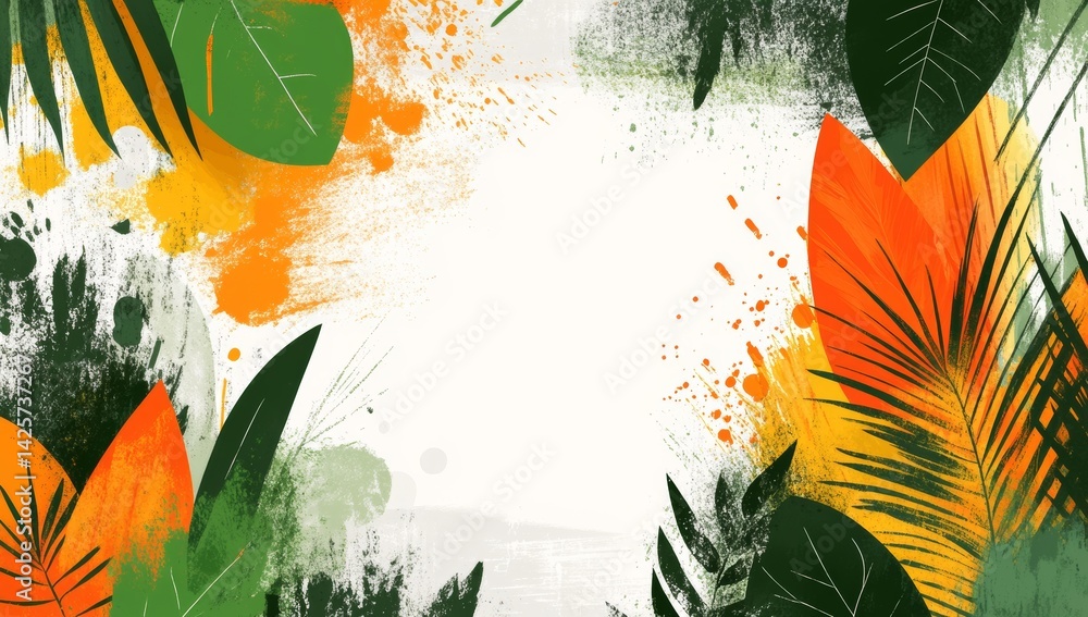 Aufkleber a digital collage in minimal trendy style, this template features a stock abstract creative backgrou