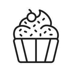 Cupcake icon vector image. Suitable for mobile apps, web apps and print media.