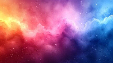 Colorful watercolor nebula background with soft blending and cosmic dust, creating a fantasy universe atmosphere.