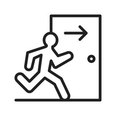 Exit icon vector image. Suitable for mobile apps, web apps and print media.