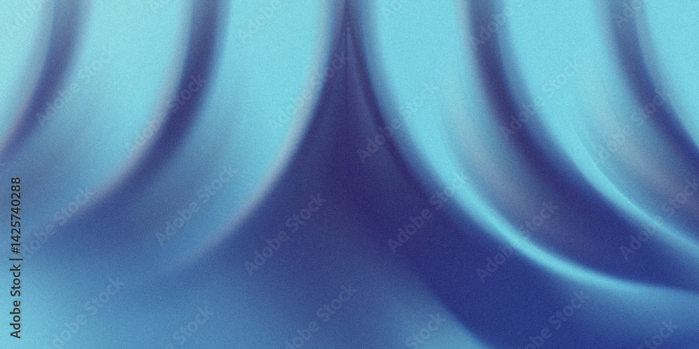 Poster abstract light blue and dark blue curved lines creating a soft and flowing pattern on a gradient bac