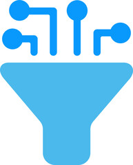 Data Filter Analysis Fill Icon
