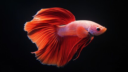 Stunning Red Betta Fish  Siamese Fighting Fish  Aquatic Life