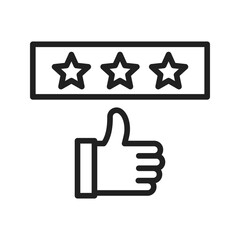 Good Review icon vector image. Suitable for mobile apps, web apps and print media.