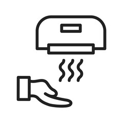 Hand Dryer icon vector image. Suitable for mobile apps, web apps and print media.