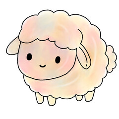 pastel sheep painting