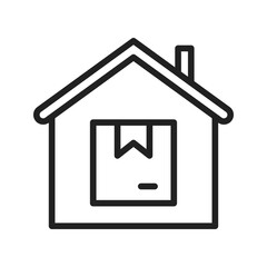 Home Delivery icon vector image. Suitable for mobile apps, web apps and print media.