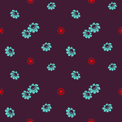 Seamless floral pattern. Cute floral pattern suitable for clothing, textiles, wrapping paper, backgrounds, wallpapers.