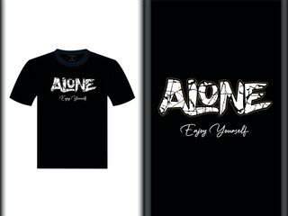 Alone Vector T-Shirt Design eps file