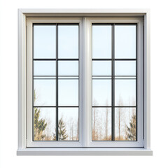 window on a white wall