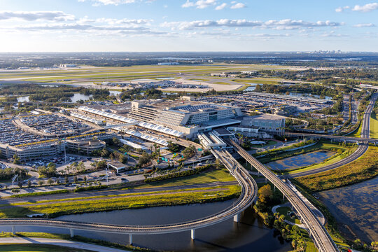 Aerial view photo of Orlando International Airport with Terminal in Orlando, United States