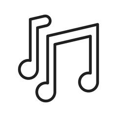 Music icon vector image. Suitable for mobile apps, web apps and print media.