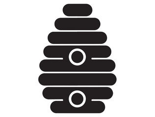 BEEHIVE SILHOUETTE WHITE BACKGROUND