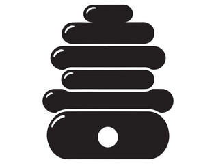 BEEHIVE SILHOUETTE WHITE BACKGROUND