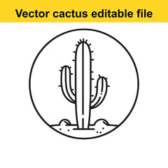 Cactus, Western Cactus vector 