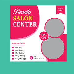 Modern Beauty Salon Interior with Professional Hairstylist and Happy Client During Hair Treatment
