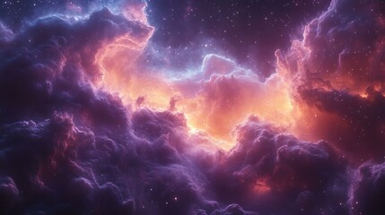 Stunning deep space scene with colorful nebula and shimmering stars creating an ethereal and captivating cosmic view