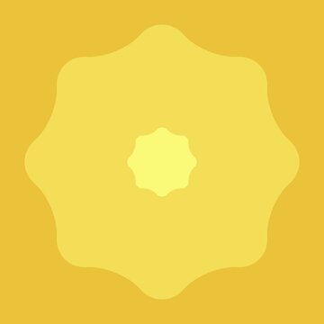 波型オブジェクトが次々に拡大するアブストラクト背景のループ動画（黄色）【正方形ビデオ】