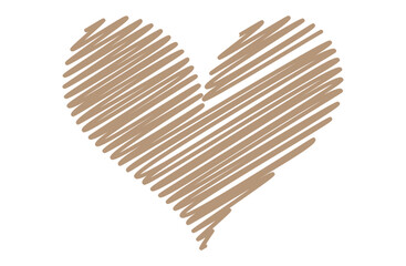 Beige Hand-Sketched Style Heart