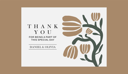 Thank you wedding card template