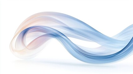 Naklejka premium Swirling abstract blue orange gradients flowing across soft light blue background, generating dynamic visual movement and abstract elegance