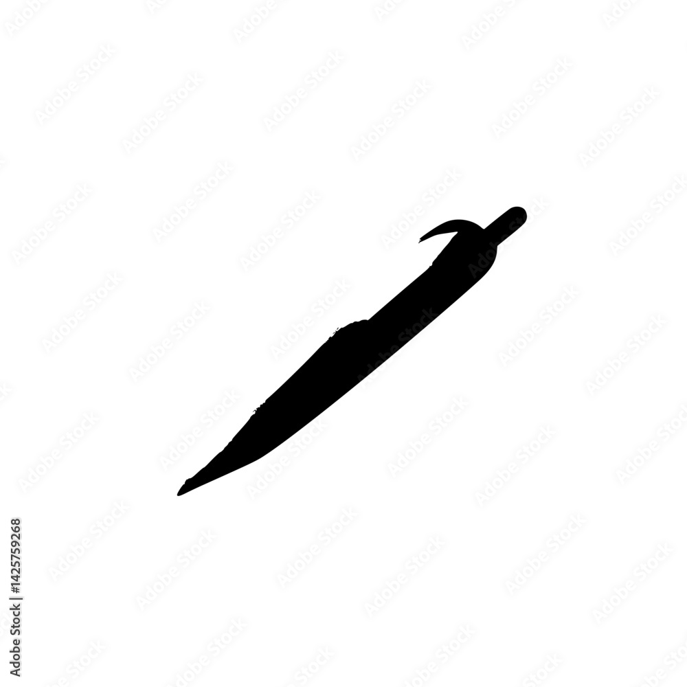 Poster set of black icons featuring various tools and utensils for design and creative projects in modern a