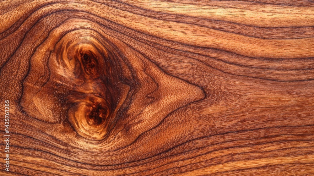 Poster artistic walnut wood texture showcasing intricate grain patterns and abstract design for unique crea