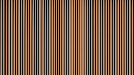 Modern wooden wall with repeating vertical slats | Generative AI 