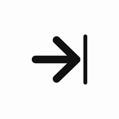 arrow bar icon sign vector