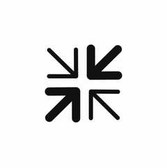 center arrows icon sign vector