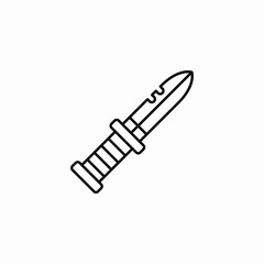 military knife blade icon sign vector