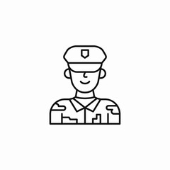 military police officer icon sign vector