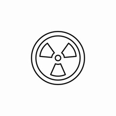 radioactive hazard round icon sign vector