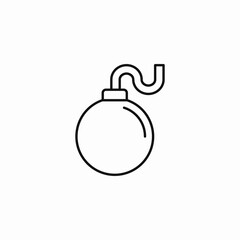 round bomb fuse icon sign vector