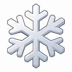Fototapeta premium snowflake on white background