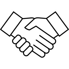 Obraz premium handshake isolated on white background