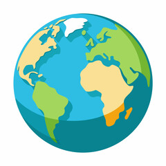 globe on white background